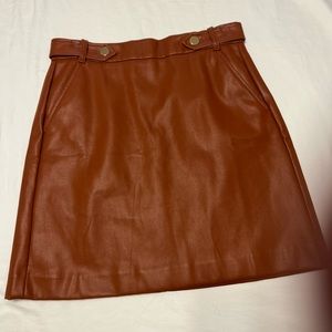 Ann Taylor Loft Faux Leather Mini Skirt